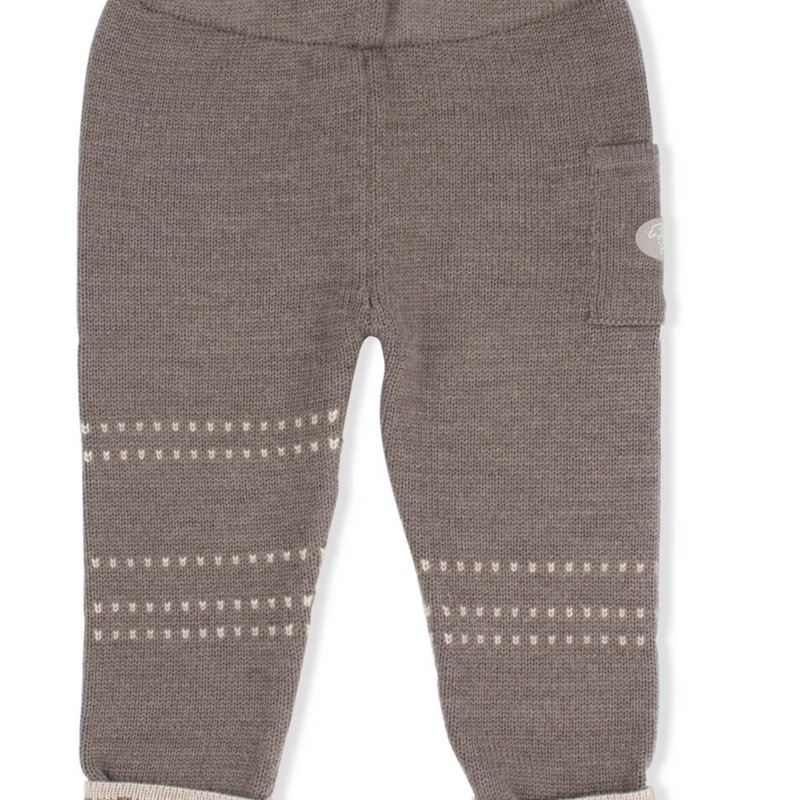 Lillelam Trousers classic 100% Merino Baby Brown | Little Mino