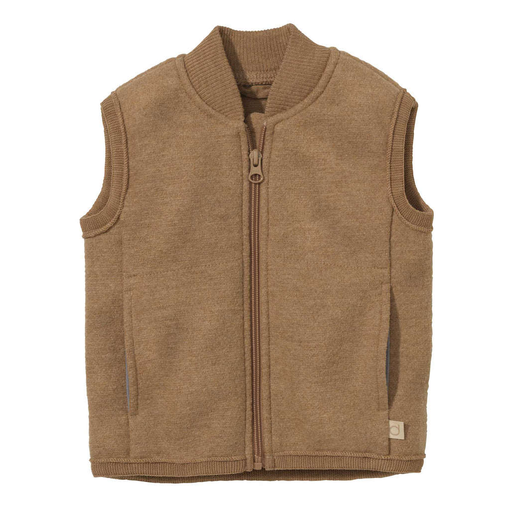 Disana Boiled Wool Vest Beige | Little Mino