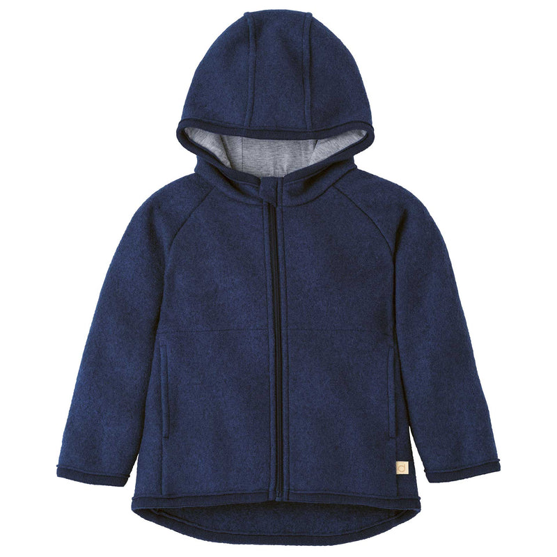 Disana Boiled Merino Wool Jacket Blue | Little Mino