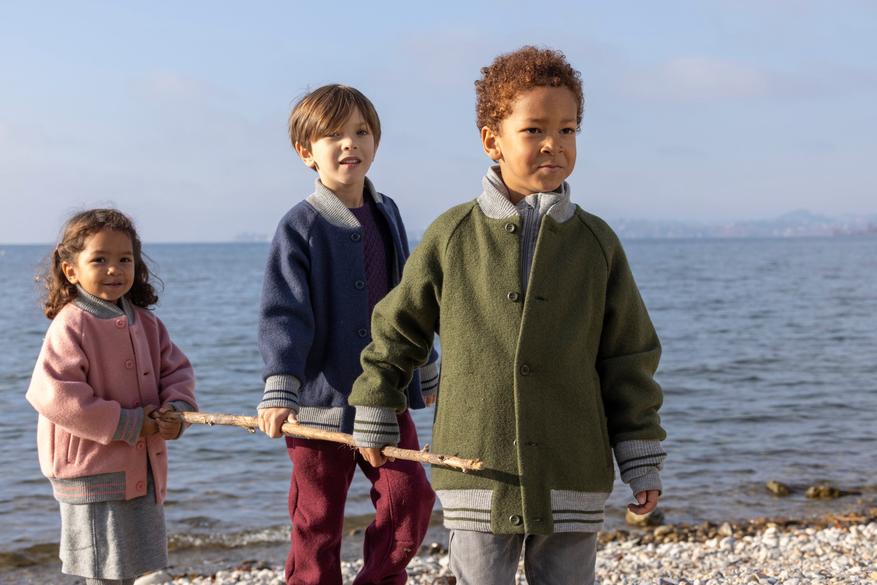 Disana College Jacket Beige | Little Mino