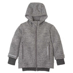 Disana Boiled Wool Jacket Zip Gray | Little Mino