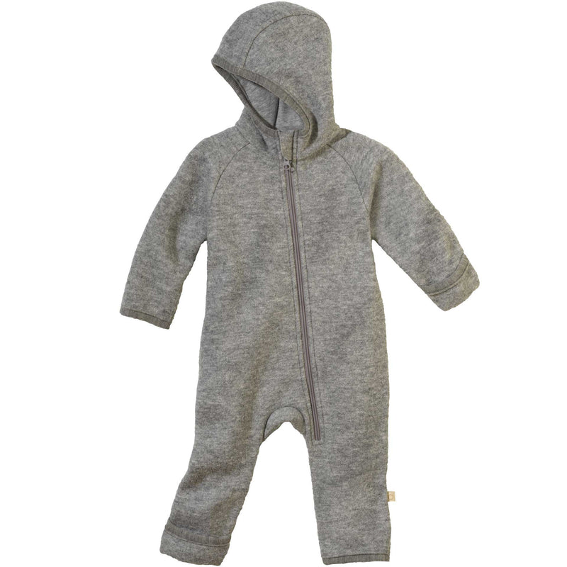 The Disana Heritage Baby Bunting Suit (Zip Overall) Gray | Little Mino