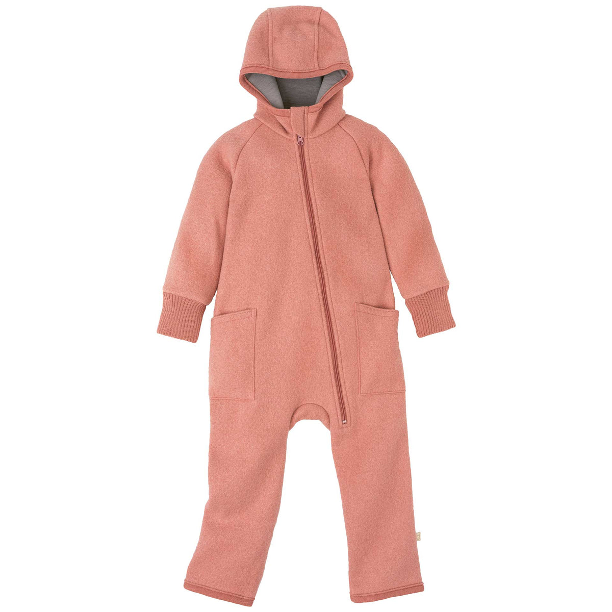 The Disana Heritage Baby Bunting Suit (Zip Overall) Pink | Little Mino