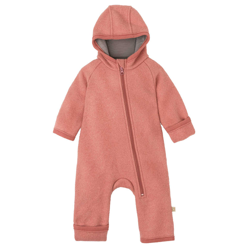 The Disana Heritage Baby Bunting Suit (Zip Overall) Pink | Little Mino
