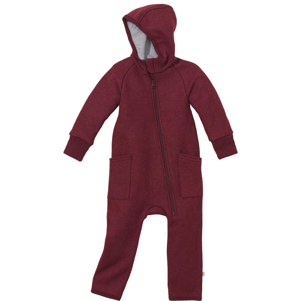 The Disana Heritage Baby Bunting Suit (Zip Overall) Red | Little Mino