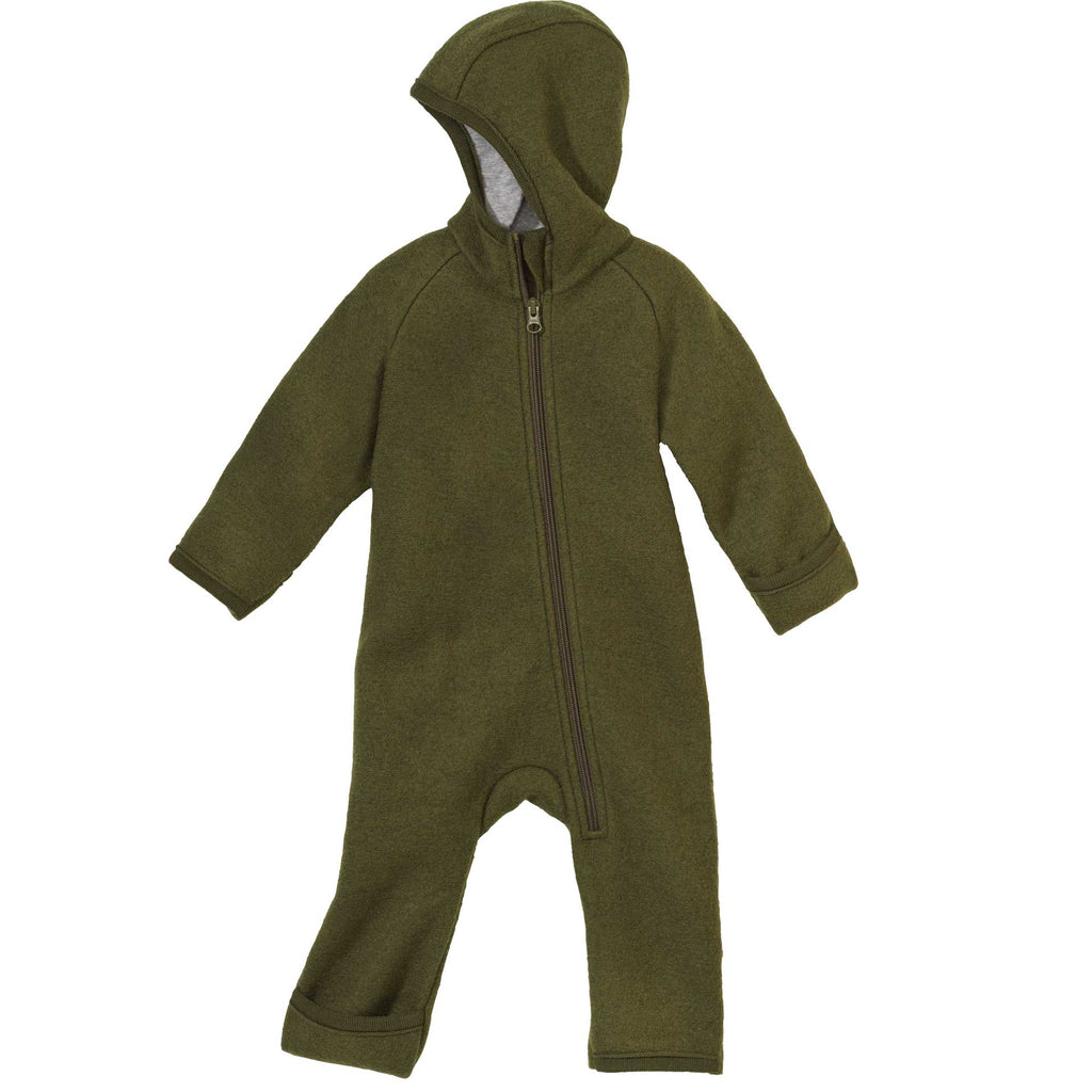 The Disana Heritage Baby Bunting Suit (Zip Overall) Green | Little Mino
