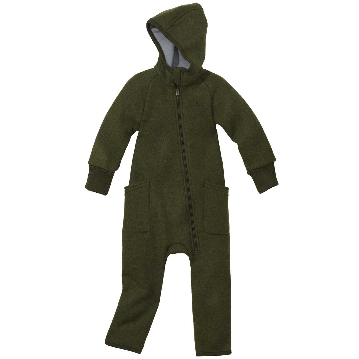 The Disana Heritage Baby Bunting Suit (Zip Overall) Green | Little Mino