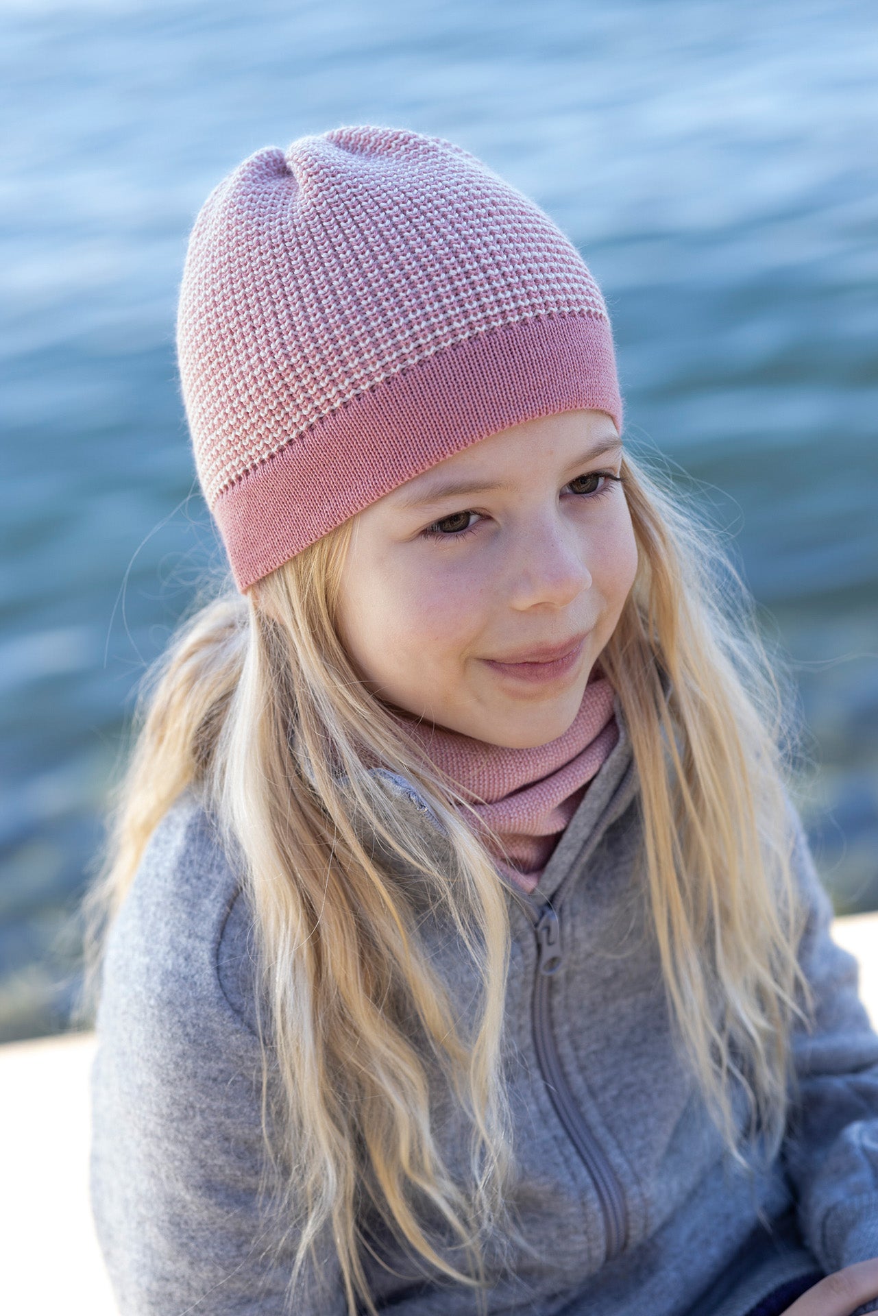 Disana Knitted Heritage Beanie Pink | Little Mino