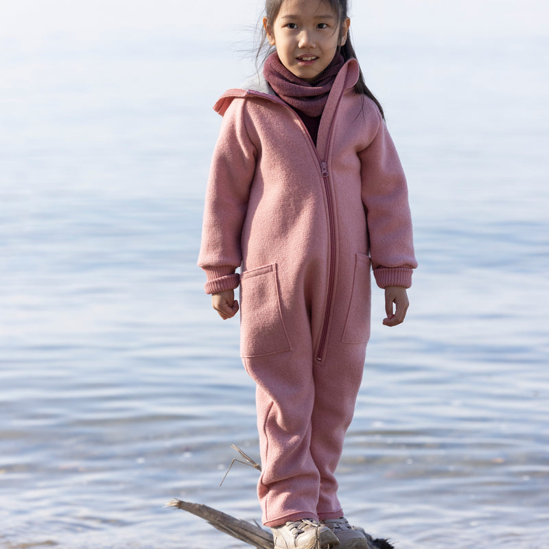 The Disana Heritage Suit (Zip Overall) Pink | Little Mino alternate view