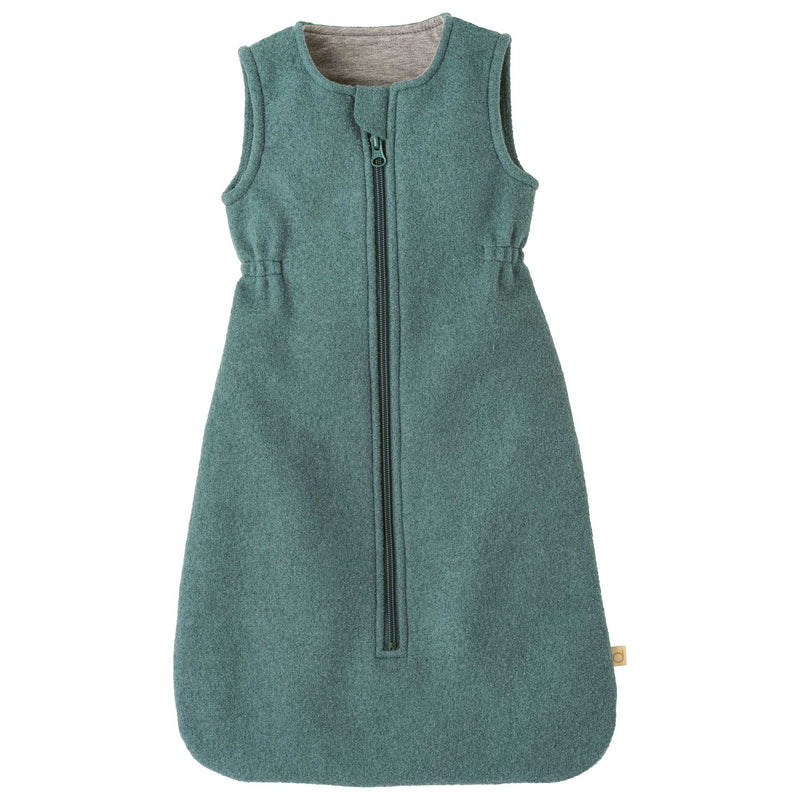 Disana Organic Boiled Merino Wool Sleeveless Sleeping Bag - Teal | Little Mino