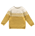 Esencia Aki Sweater - 100% Alpaca Fiber Ivory/Amber | Little Mino