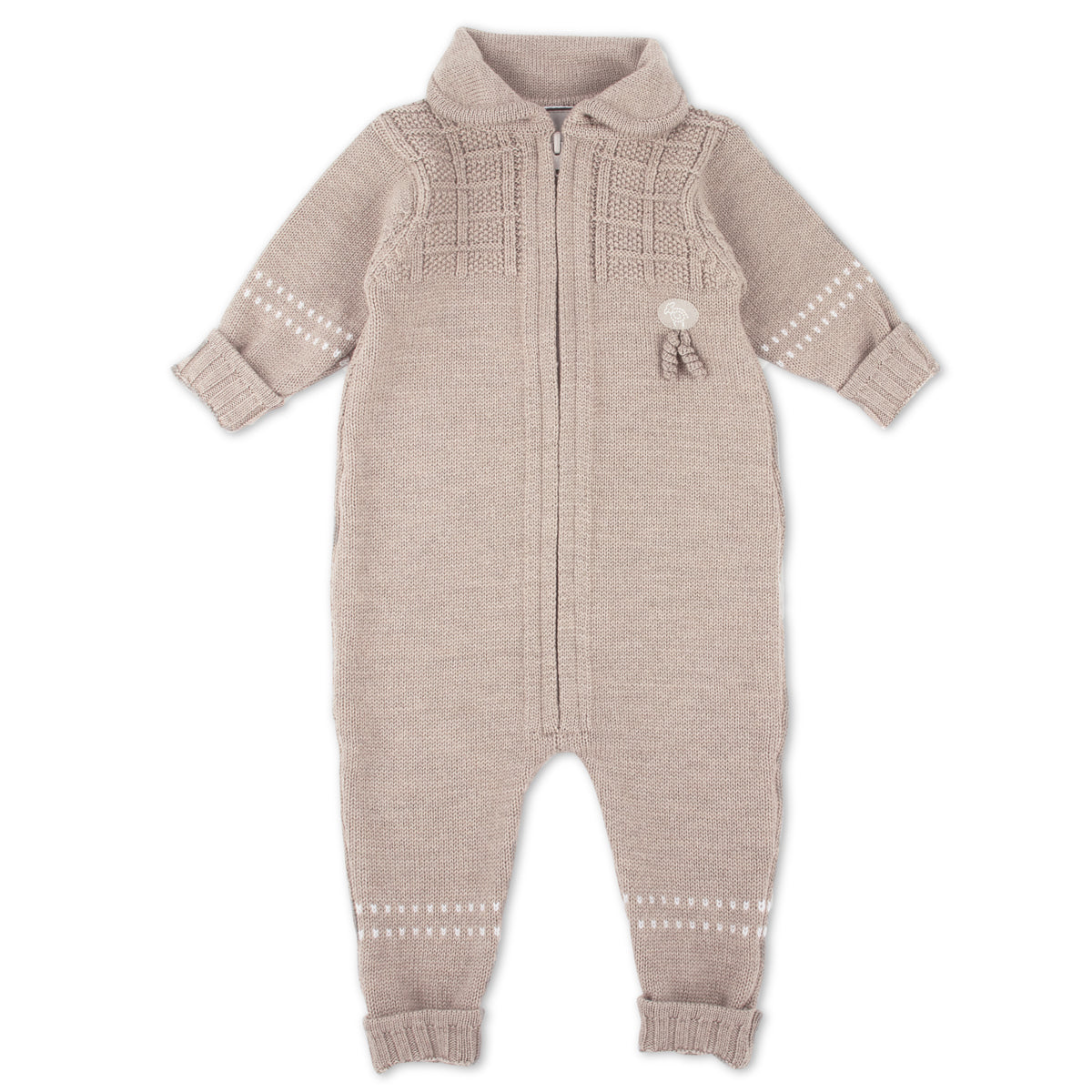 Lillelam Babysuit Classic - 100% Merino Wool Beige | Little Mino