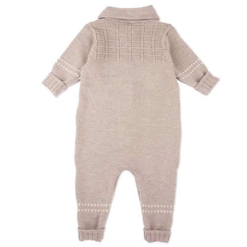 Lillelam Baby Bunting Suit Classic - 100% Merino Wool Beige | Little Mino