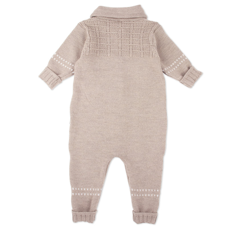 Lillelam Babysuit Classic - 100% Merino Wool Beige | Little Mino alternate view