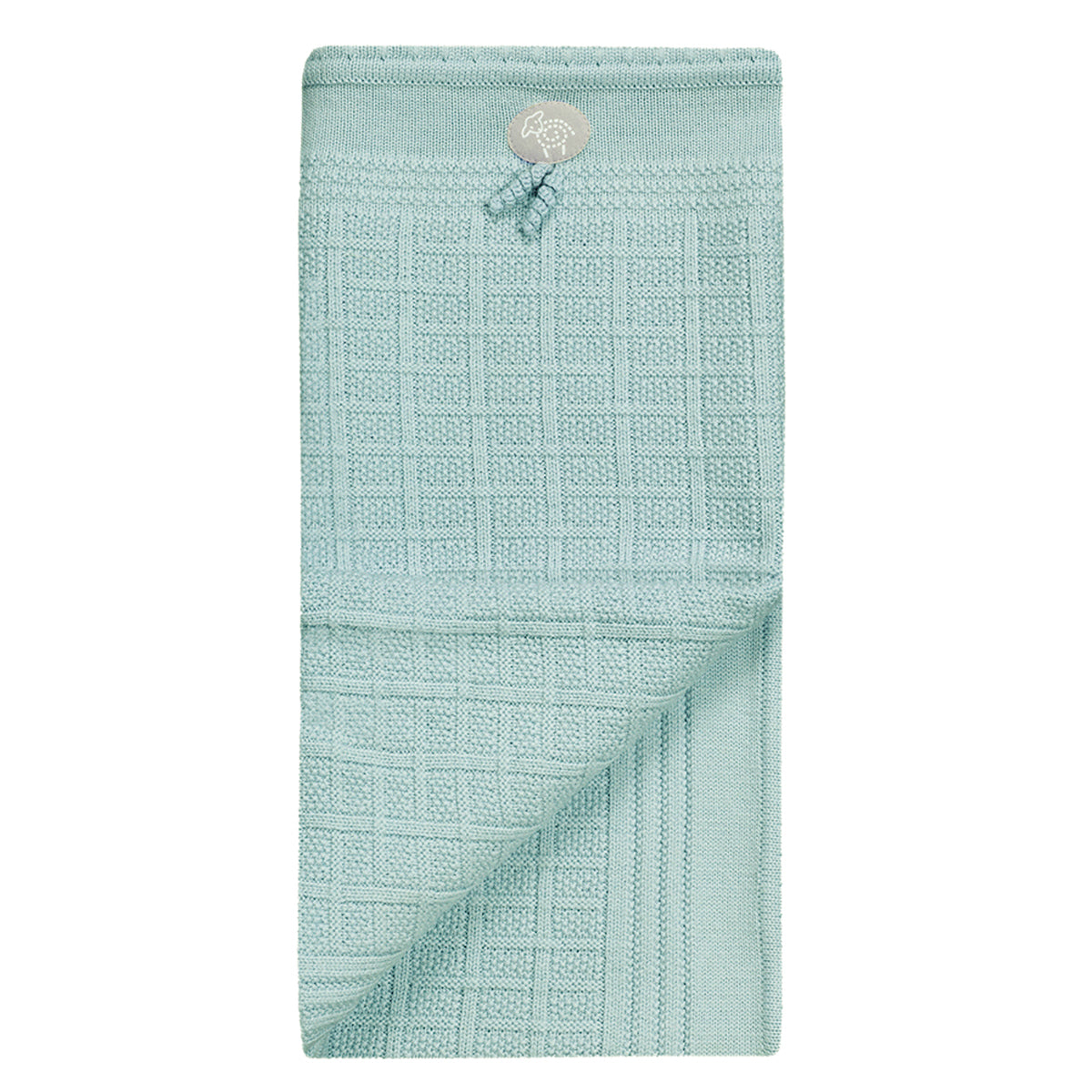 Lillelam 100%Merino Wool Classic Blanket -Sea green | Little Mino