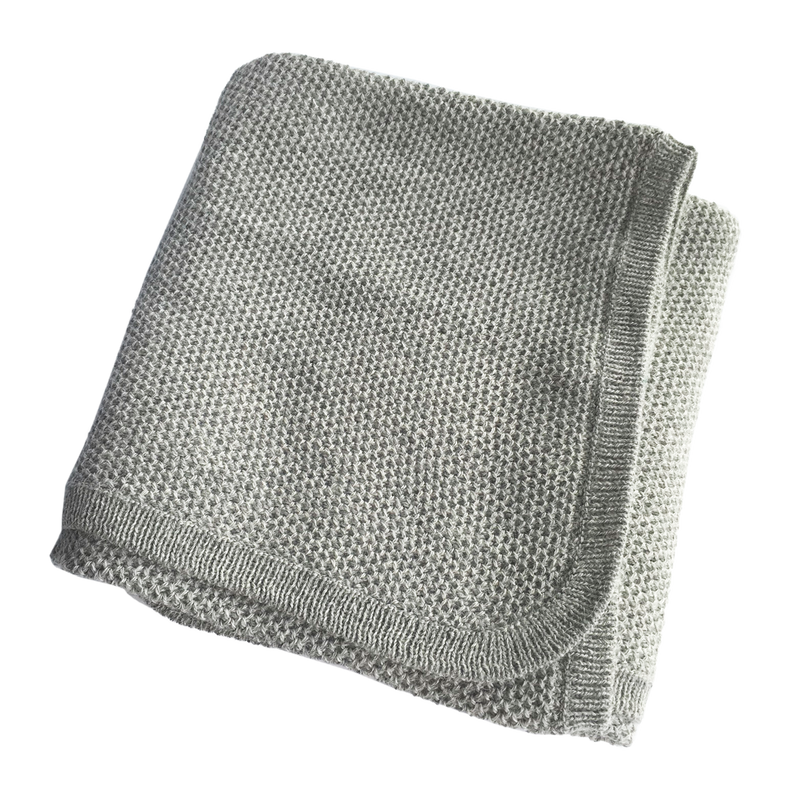 Esencia Cozy Blanket - 100% Alpaca Fiber Dove | Little Mino