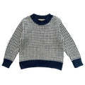 Esencia Alpaca Ginni Sweater - 100% Alpaca Fiber Navy / Dove Grey | Little Mino