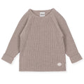 Lillelam 100% Merino Ribbed Jumper - Taupe Beige | Little Mino