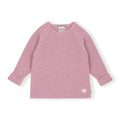 Lillelam 100% Merino Ribbed Jumper - Heather Pink | Little Mino