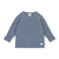 Lillelam 100% Merino Ribbed Jumper - Blue | Little Mino