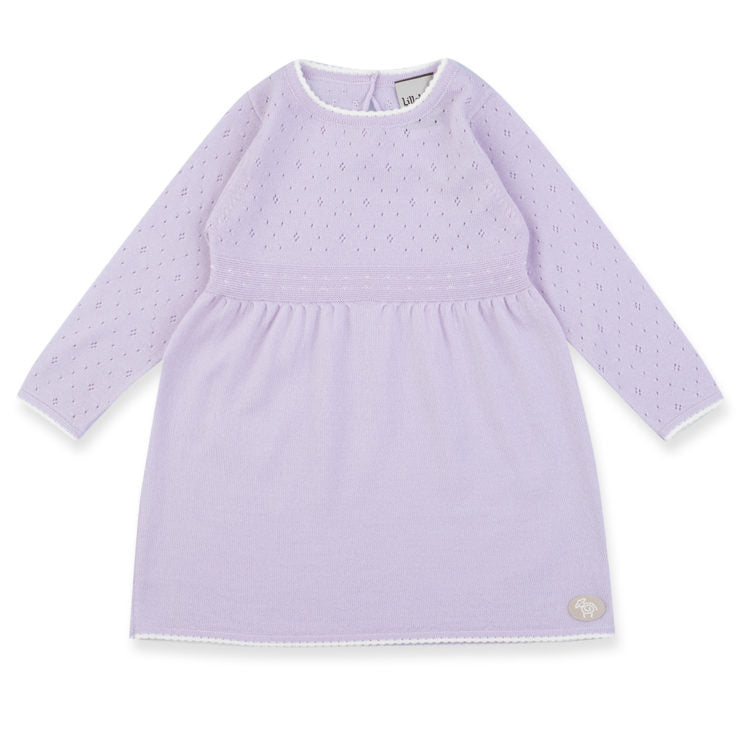 Lillelam Dress Thin Classic 100% Merino Purple Lavendel | Little Mino