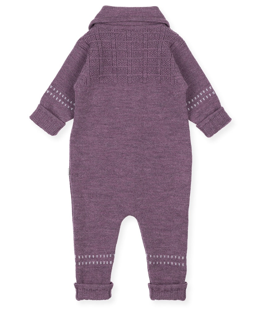 Lillelam Baby Bunting Suit Classic - 100% Merino Wool Baby Purple | Little Mino