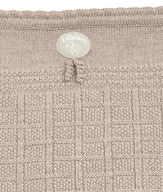 Lillelam 100%Merino Wool Classic Blanket - Beige | Little Mino alternate view
