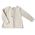 Esencia Alpaca Malou Cardigan - 100% Alpaca Fiber Ivory White | Little Mino