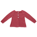 Esencia Alpaca Malou Cardigan - 100% Alpaca Fiber Ivory Pink Coral | Little Mino