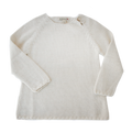 Esencia Alpaca Mary Sweater - 100% Alpaca Fiber White Ivory | Little Mino