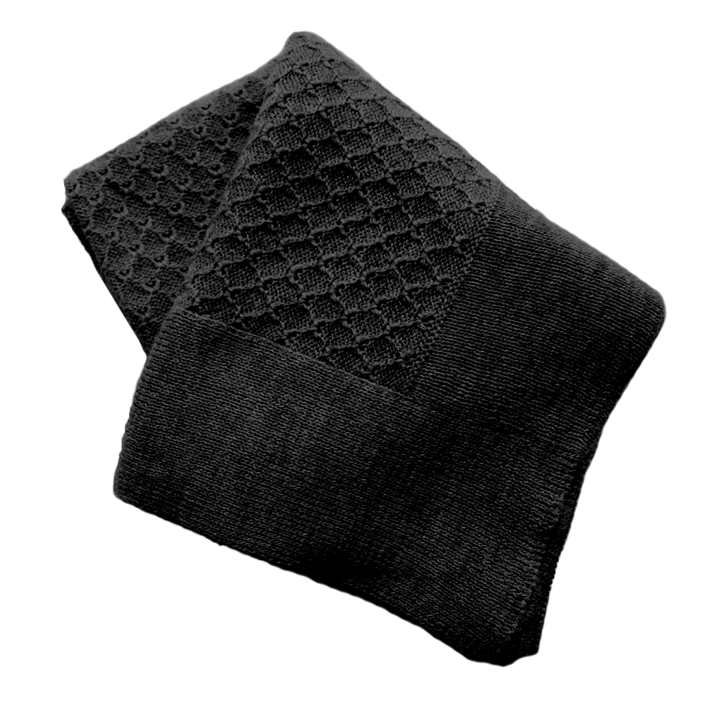 Esencia Maya Blanket - 100% Alpaca Fiber Charcoal | Little Mino