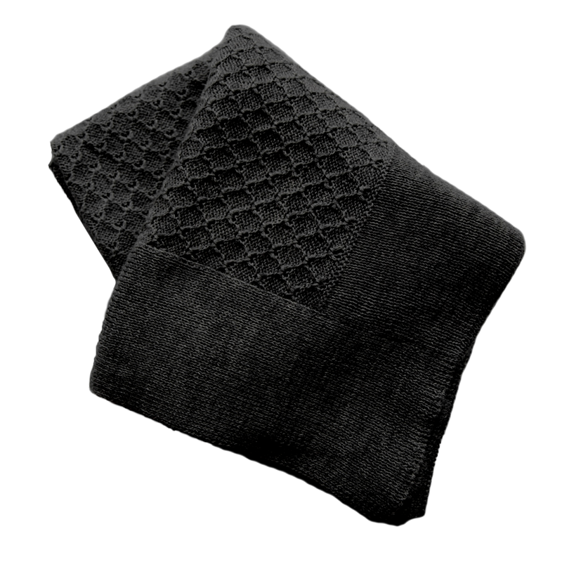 Esencia Maya Blanket - 100% Alpaca Fiber Charcoal | Little Mino