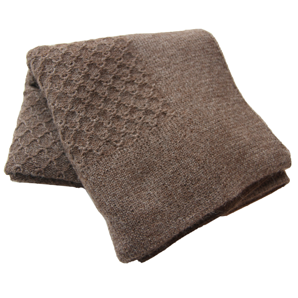 Esencia Maya Blanket - 100% Alpaca Fiber Cocoa | Little Mino