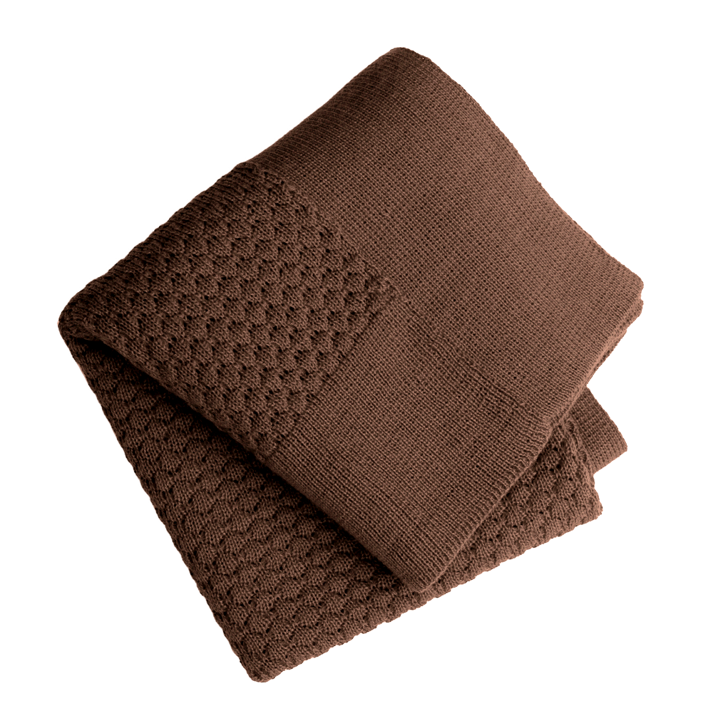 Esencia Maya Blanket - 100% Alpaca Fiber Coffee | Little Mino