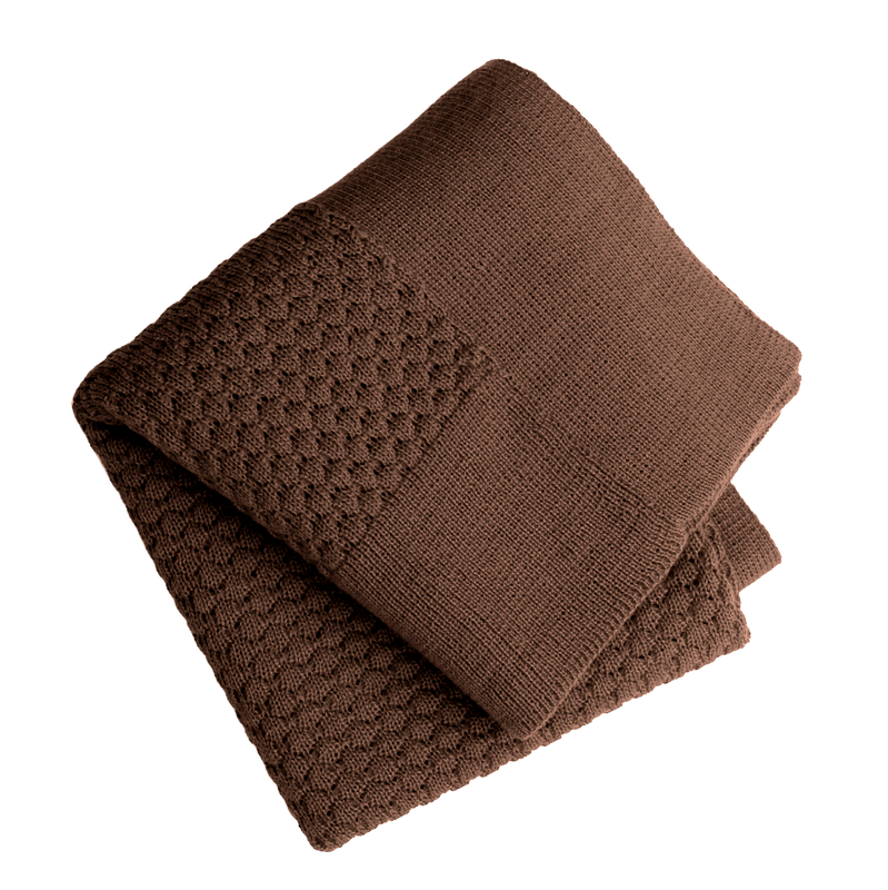 Esencia Maya Blanket - 100% Alpaca Fiber Coffee | Little Mino
