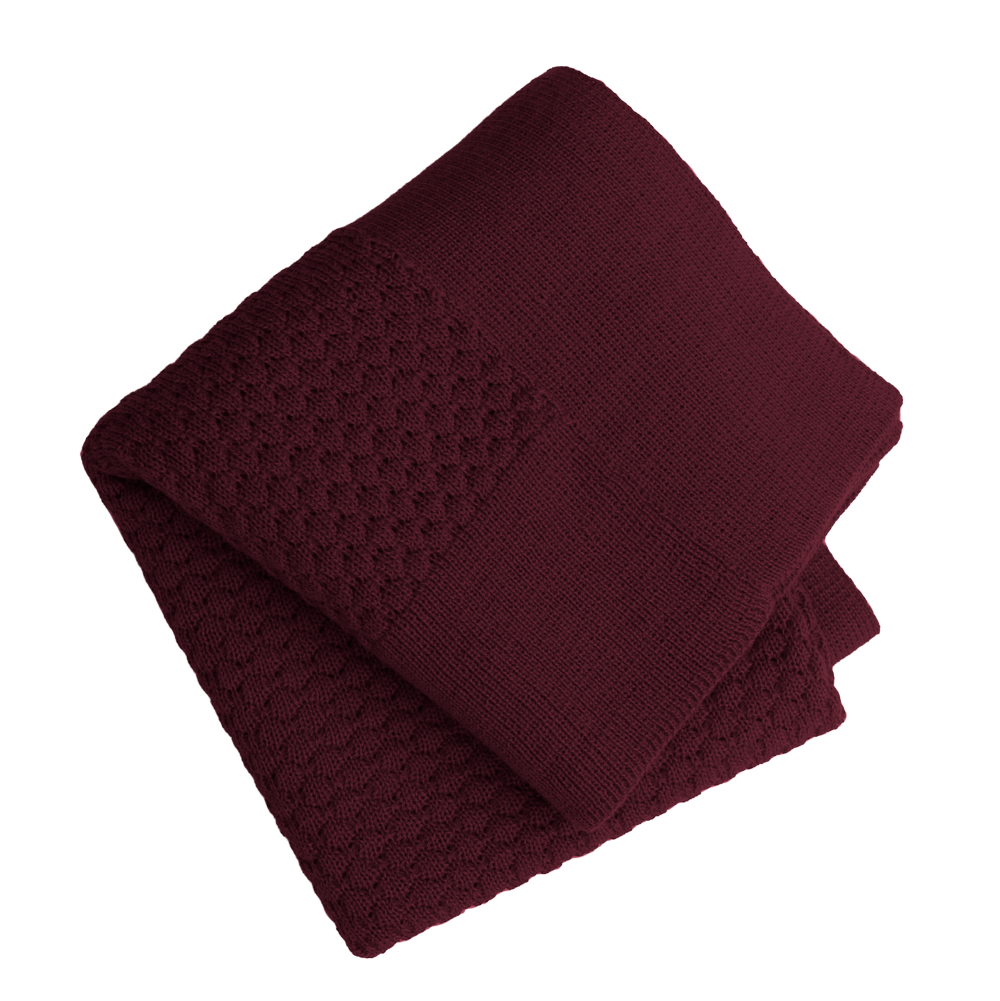 Esencia Maya Blanket - 100% Alpaca Fiber Plum | Little Mino