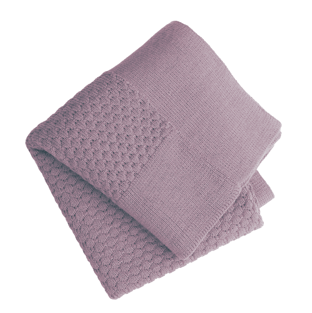 Esencia Maya Blanket - 100% Alpaca Fiber Rosa Lillac | Little Mino
