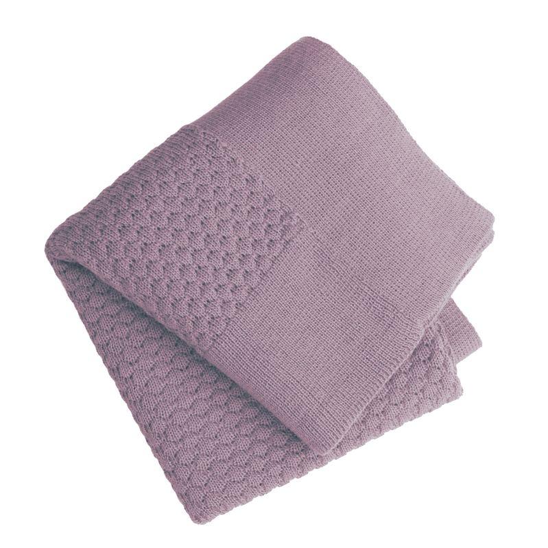 Esencia Maya Blanket - 100% Alpaca Fiber Rosa Lillac | Little Mino