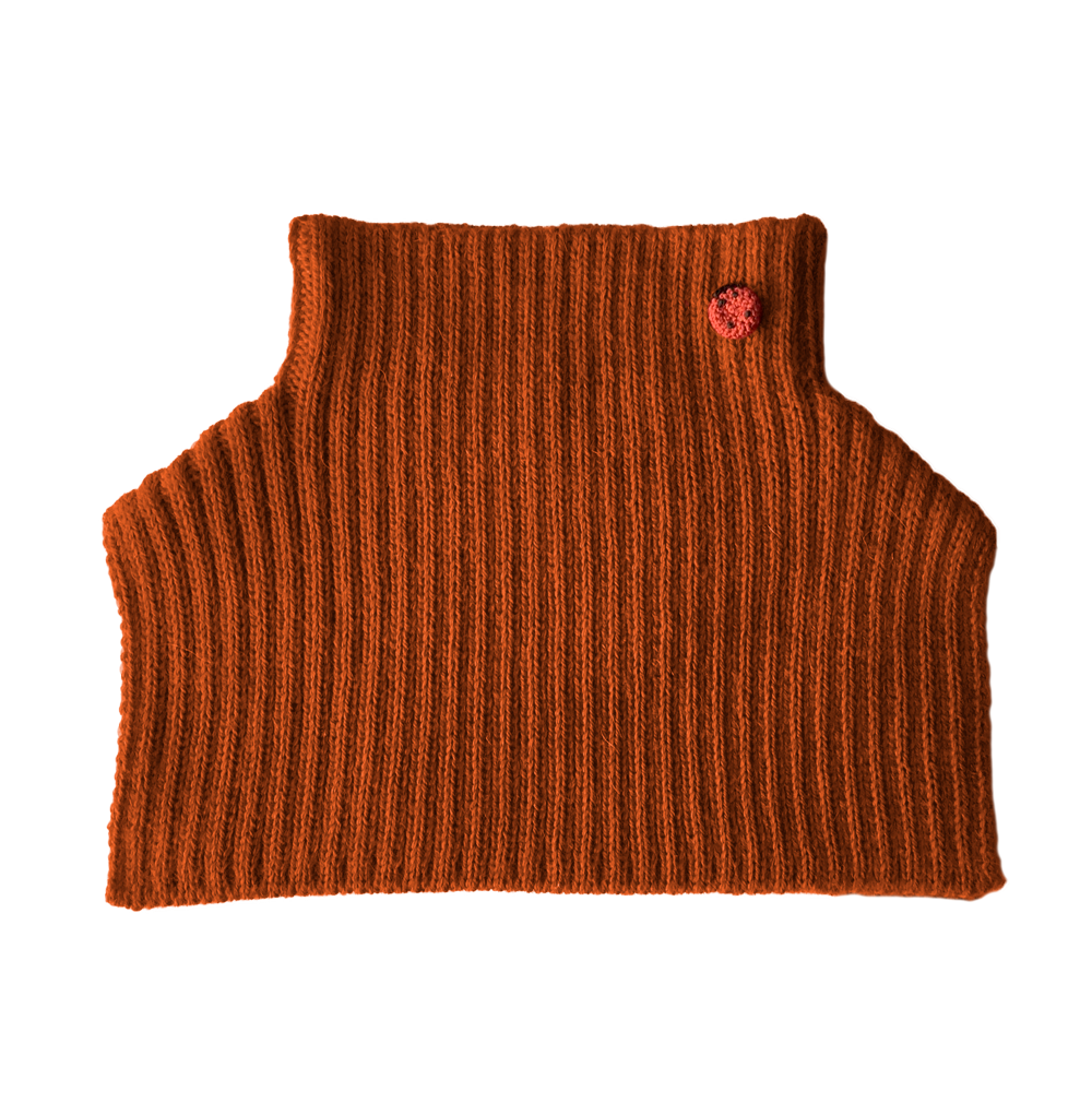 Esencia Mondo Collar - 100% Alpaca Fiber Brick Red | Little Mino