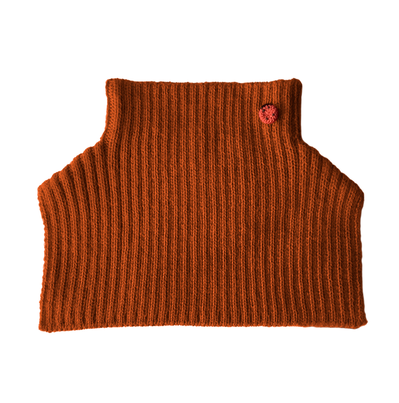 Esencia Mondo Collar - 100% Alpaca Fiber Brick Red | Little Mino