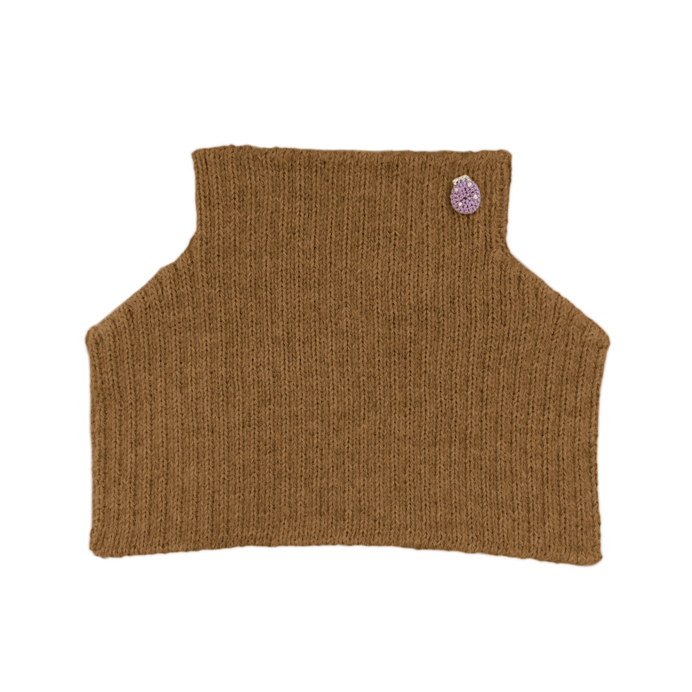 Esencia Mondo Collar - 100% Alpaca Fiber Camel | Little Mino