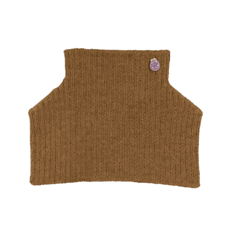 Esencia Mondo Collar - 100% Alpaca Fiber Camel | Little Mino
