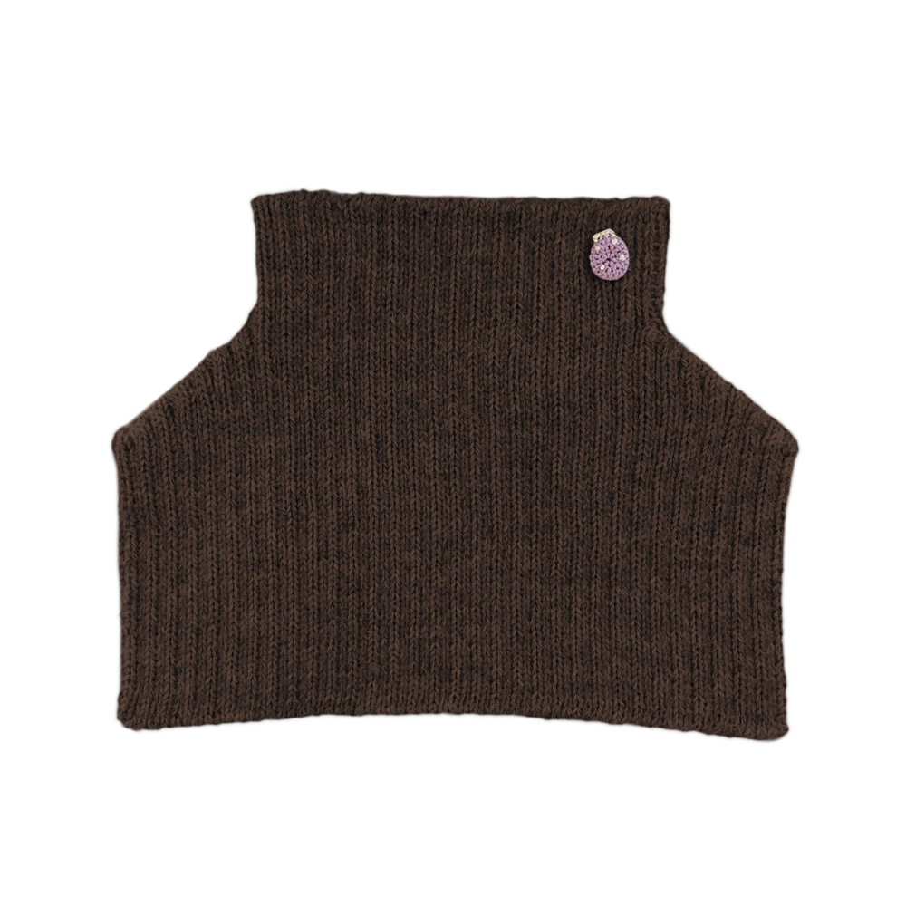 Esencia Mondo Collar - 100% Alpaca Fiber Coffee | Little Mino