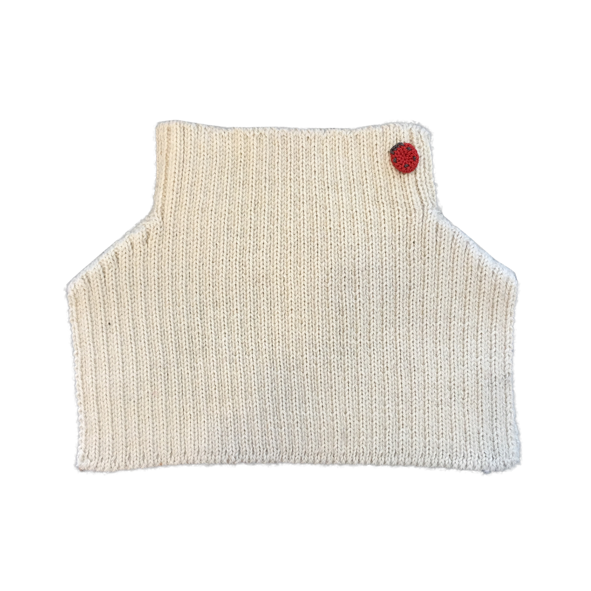 Esencia Mondo Collar - 100% Alpaca Fiber White Ivory | Little Mino