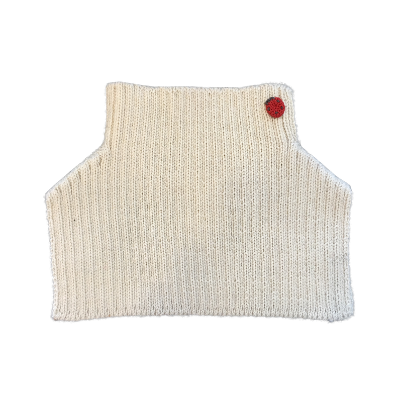 Esencia Mondo Collar - 100% Alpaca Fiber White Ivory | Little Mino