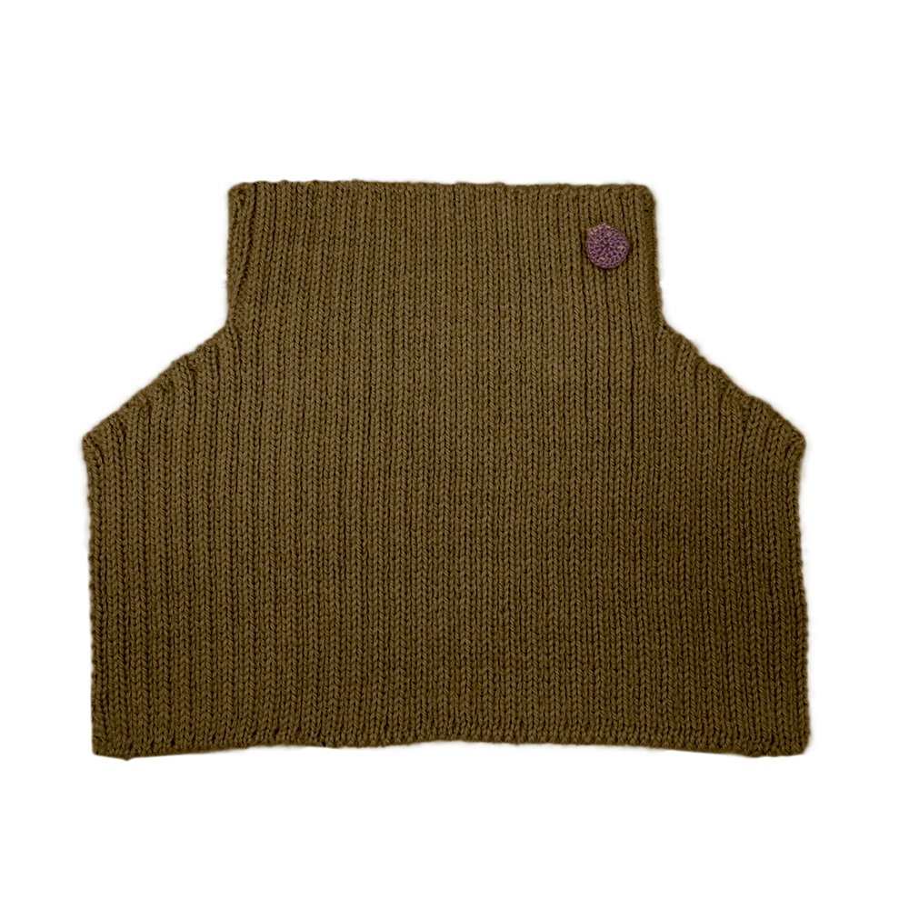 Esencia Mondo Collar - 100% Alpaca Fiber Olive Green | Little Mino