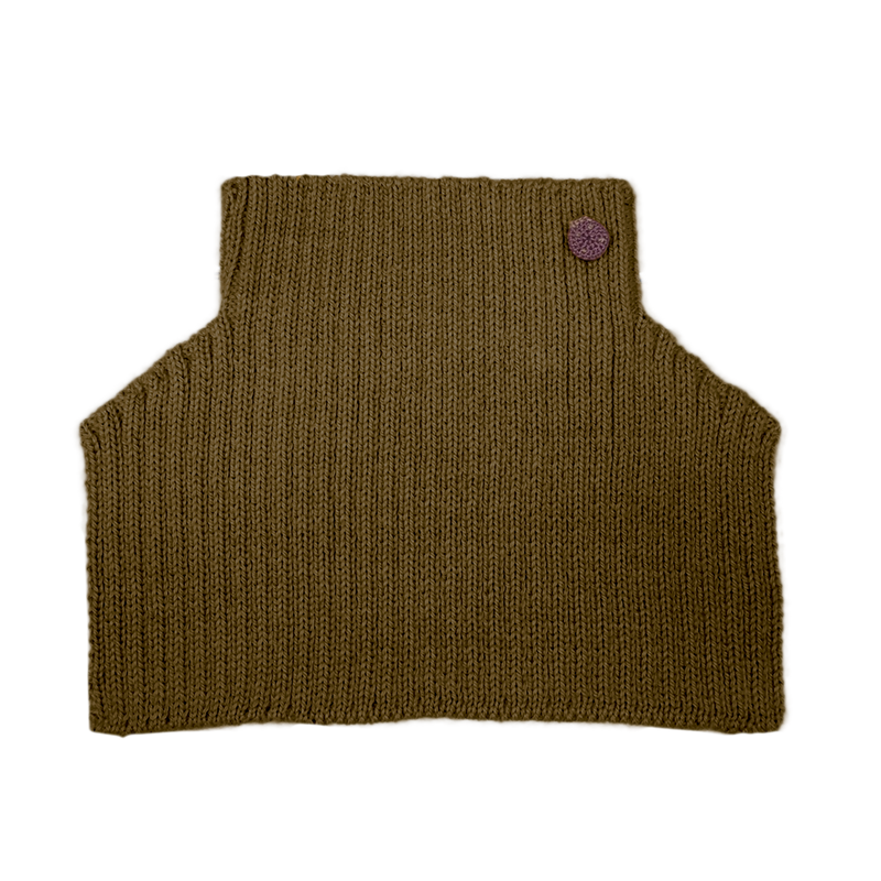 Esencia Mondo Collar - 100% Alpaca Fiber Olive Green | Little Mino