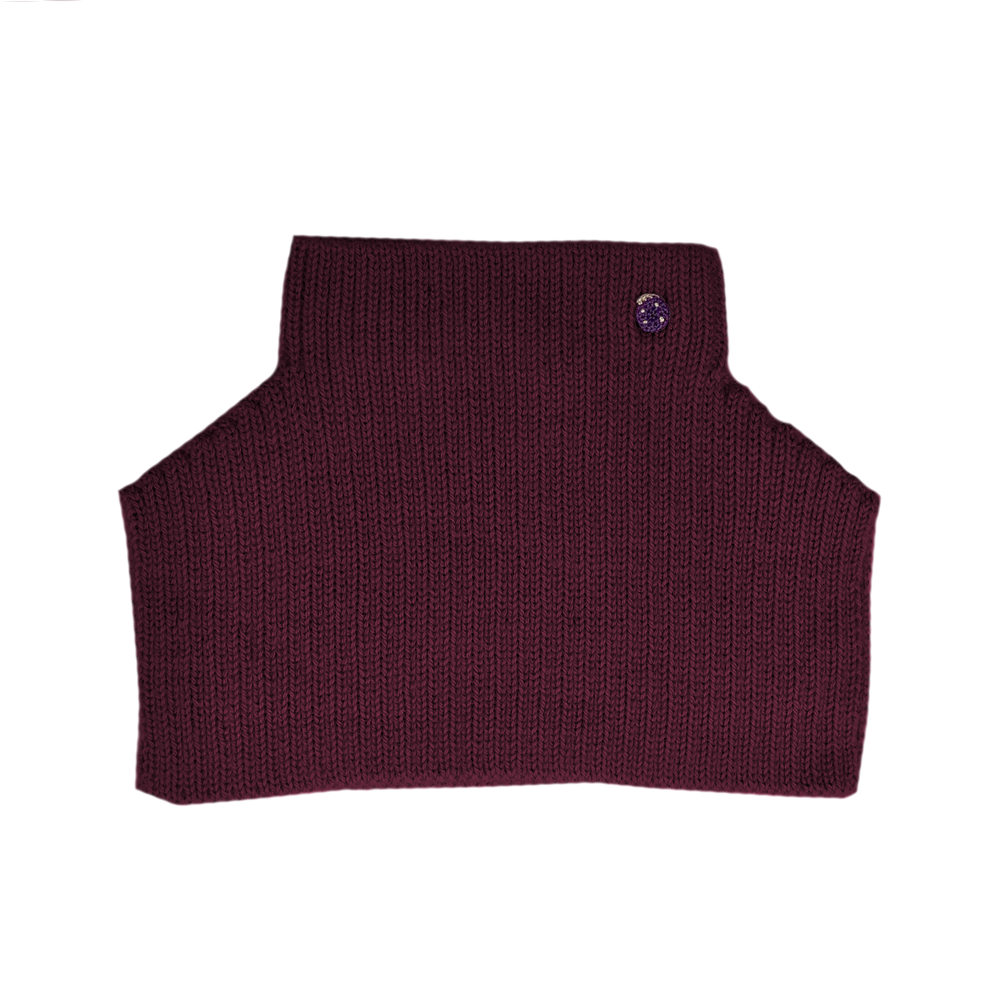 Esencia Mondo Collar - 100% Alpaca Fiber Red Plum | Little Mino