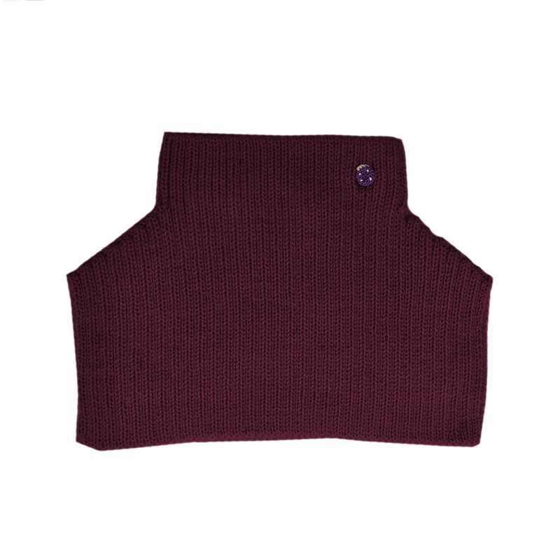 Esencia Mondo Collar - 100% Alpaca Fiber Red Plum | Little Mino