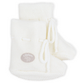 Lillelam Classic Baby Booties White| Little Mino